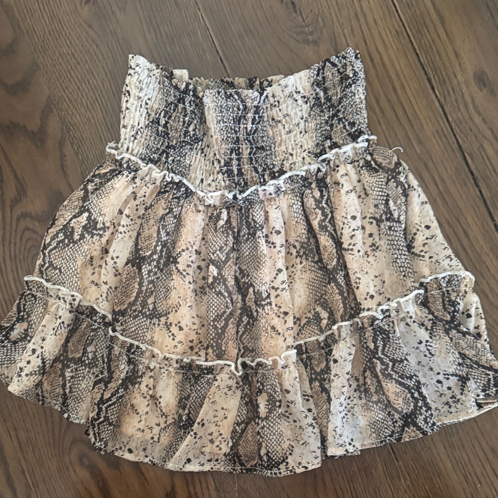 Altar'd State Snake Print Mini Skirt
